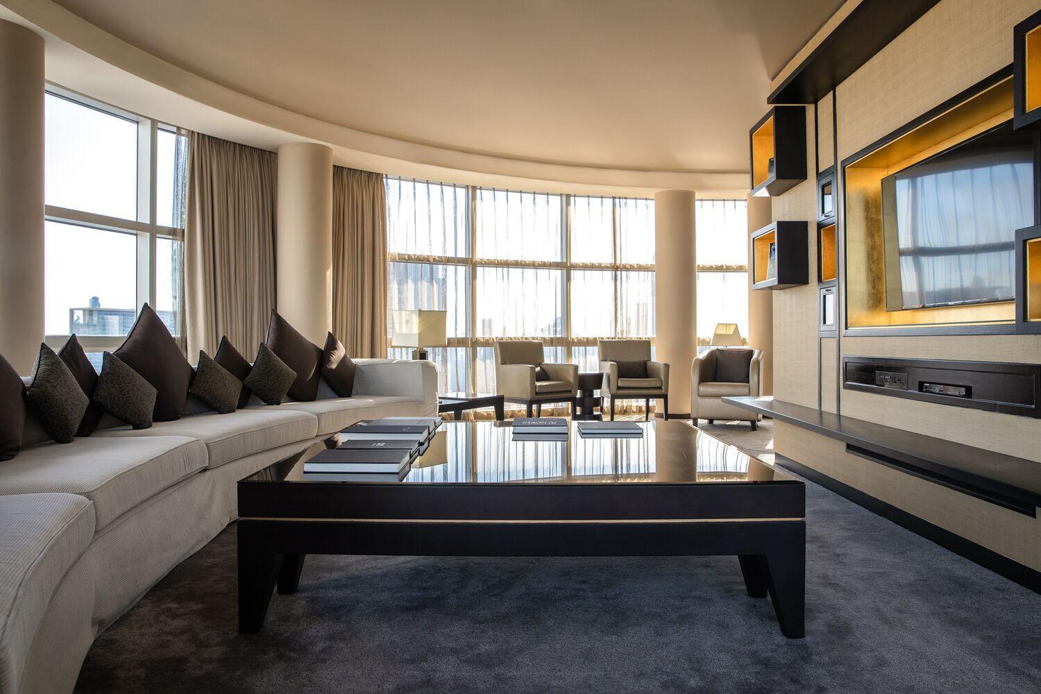 Presidential Suite Panoramic Skyline Views Airport Transfers Direct Connectivity to Museum of The Future Complimentary Signature Afternoon Tea Evening Sundowners Soft Refreshments Canapes